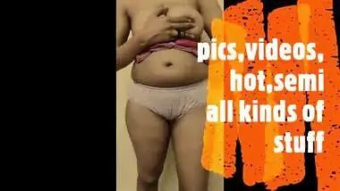 Fat girl films her boobs and masturbates her Indian pussy in homemade porn