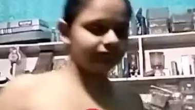 Desi bhabi show her cute boob video call with lover