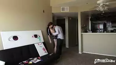 Skinny Red Head Teen Gets Fucked Hard And Rough At Home By James Dean