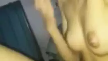 Skinny girl enjoys a big dick in the Indian sex video