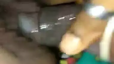 wife hairy pussy fucked by condom cover dick at midnight