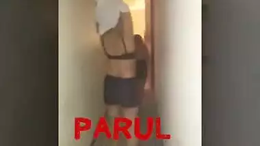 Two eccentric Desi students perform strip XXX show in the corridor