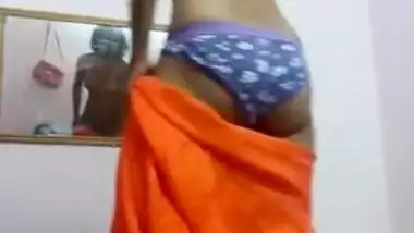 Teen Desi girl gets naked in front of camera trying to wear XXX skirt