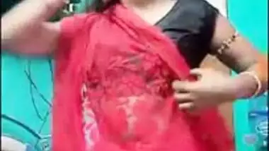 Minu Roy Red Saree Transparent Navel and Back, Married, Bigo ID inside Video