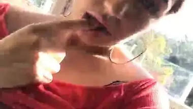 Nipple pierced babe xposing