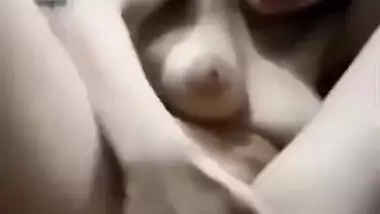 Extremely Cute & Horny Girl Fingering So Hard & Licking her Cum