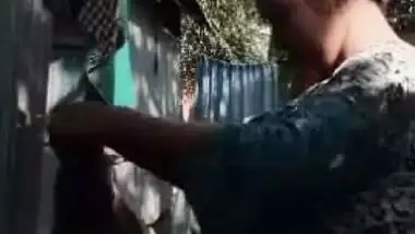 Village girl backyard bath video compilation MMS