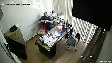 Boss Having Secret Sex with Young Horny Secretary Girl Caught on IP Camera