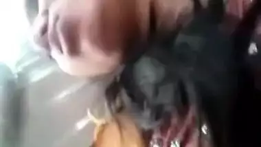 XXX movie scenes of a horny abode wife fucking her spouse in the car