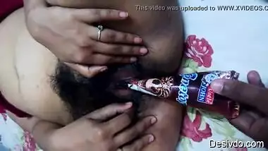 mallu girl ketki from mumbai helping boyfriend to insert cone icecream in pussy