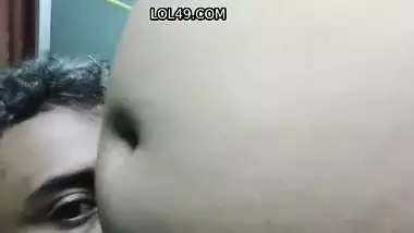 Firm boobs desi wife blowjob to husband thick dick