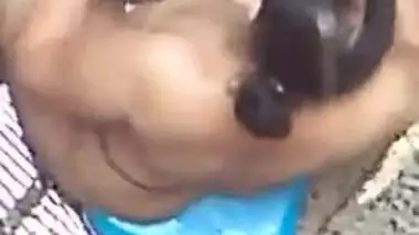 Man prefers to hide and peep on sex Desi doing laundry in a XXX way